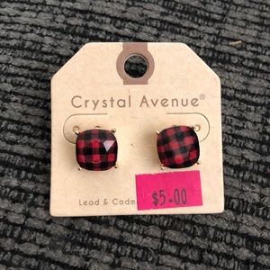 Buffalo Plaid Studs